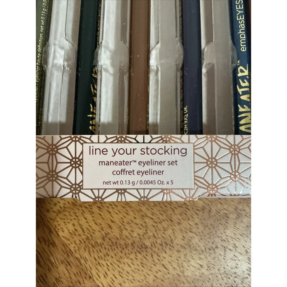 Tarte Maneater Liner Set Coffret Ombre Eyeliner Line Your Stocking Set Of 5 NIB